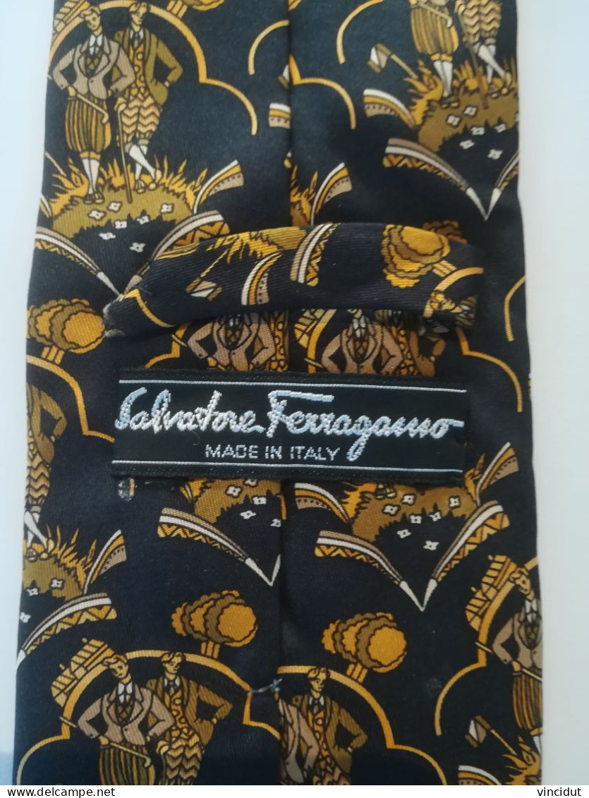 Cravate Avec Golfeurs Salvatore Ferragamo - Other & Unclassified