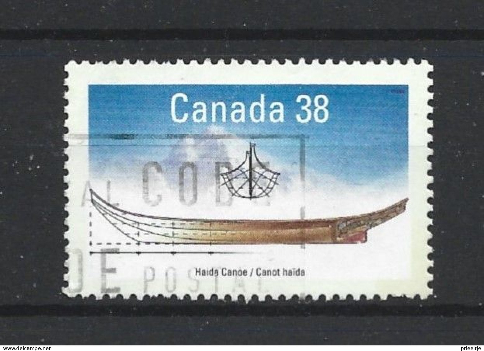 Canada 1989 Haida Canoe Y.T. 1087 (0) - Gebruikt