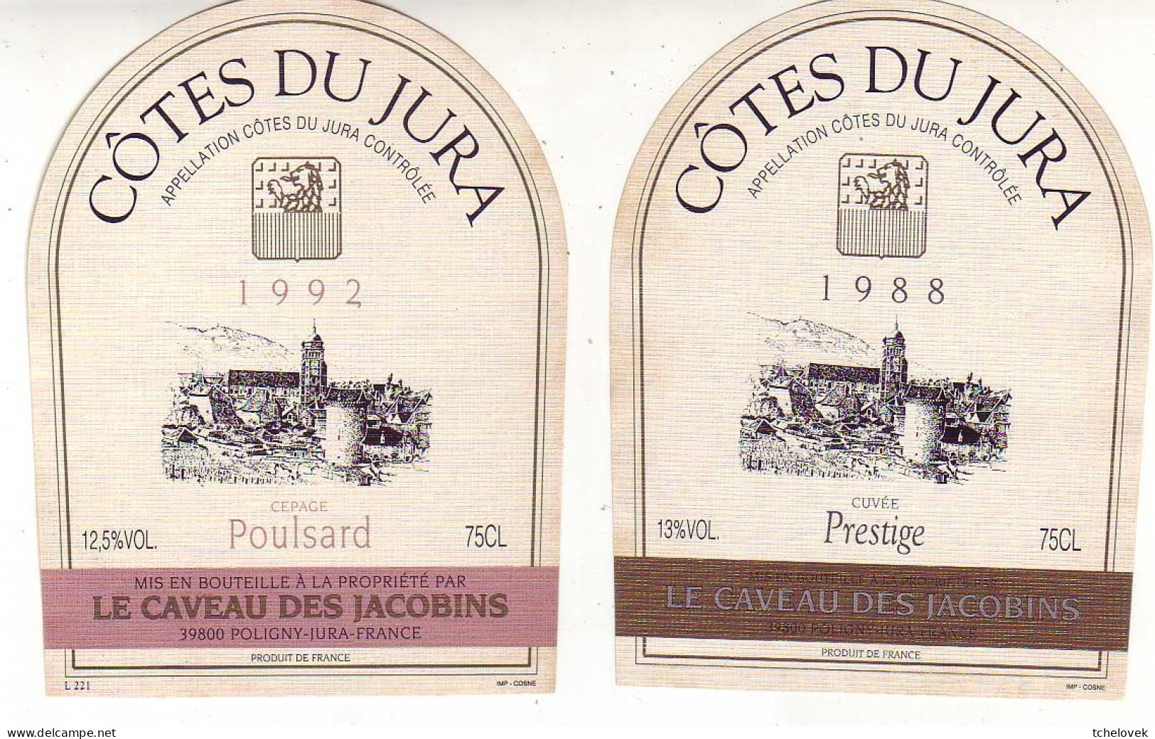 (Divers). Vin. Lot De 17 étiquettes. Jura Corse - Collections, Lots & Séries
