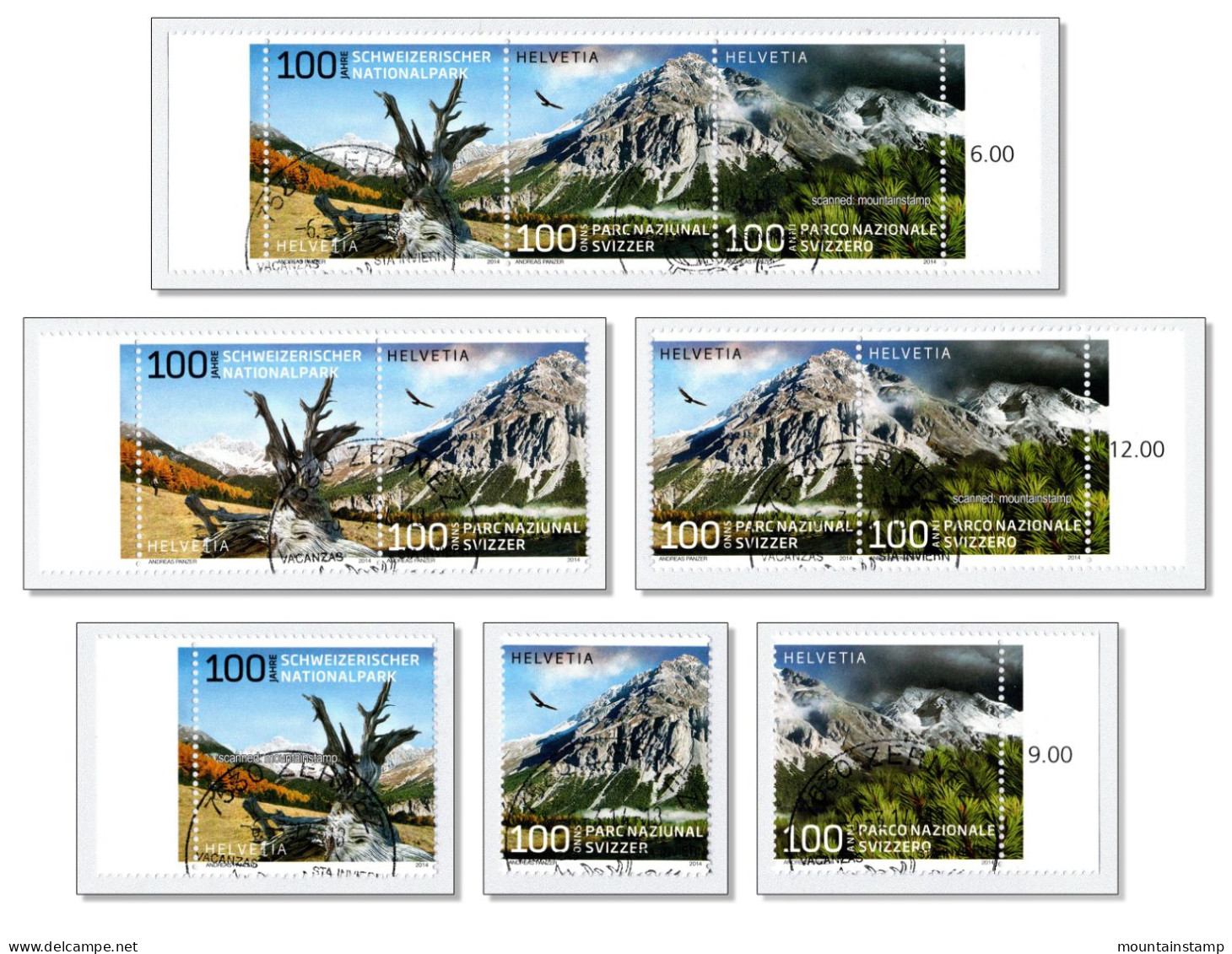 Schweiz Switzerland 2014 (Box2) Schweizer National Park Nationalpark FDC Local Mountains Berge Montagnes Eagle - Briefe U. Dokumente