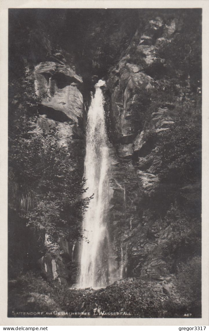 E2913) SATTENDORF Am Ossiachersee - Wasserfall - Alte S/W FOTO AK 1930 - Ossiachersee-Orte