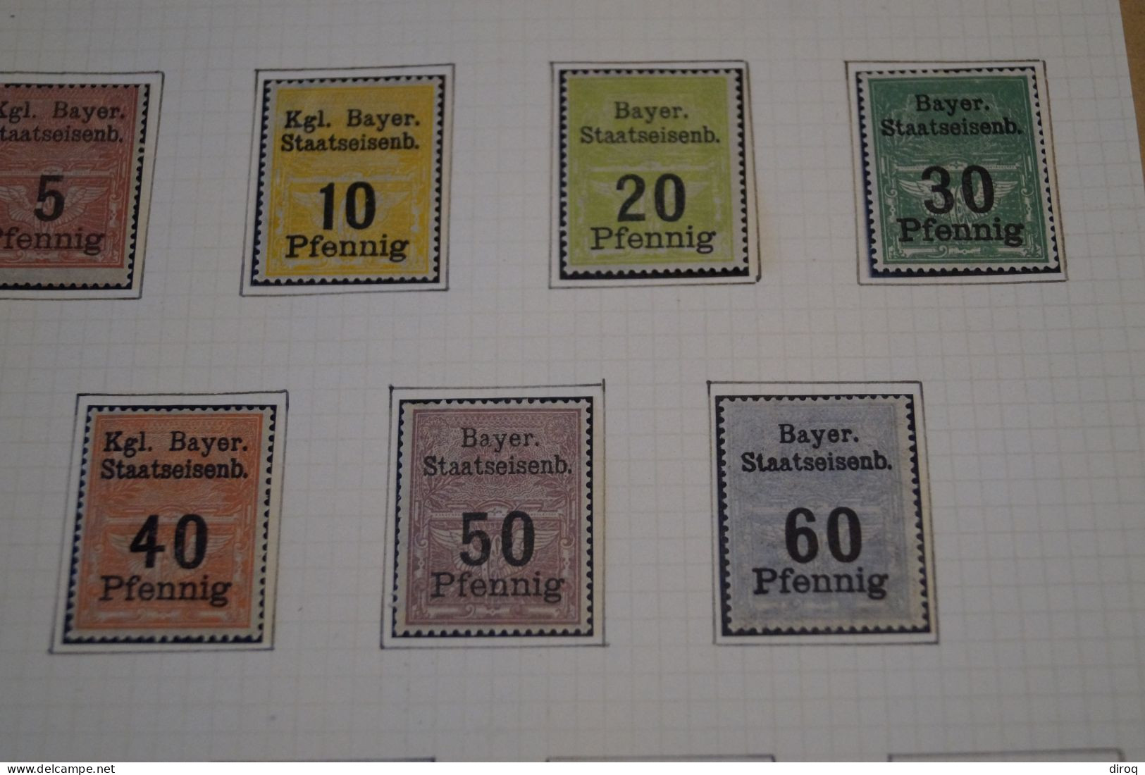 Très Belle Série 14 Timbres,Railway Stamps Bayer,chemin De Fer,1900,neuf Sur Charnière,bel état De Collection - Neufs