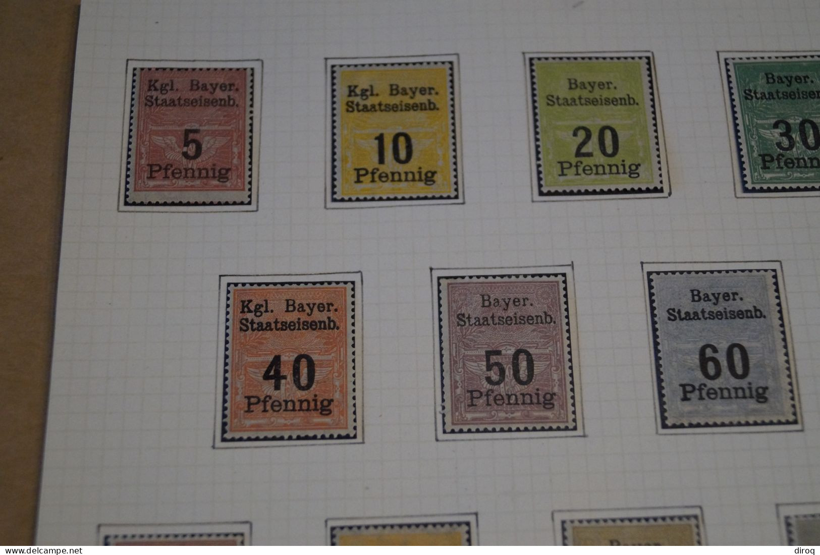 Très Belle Série 14 Timbres,Railway Stamps Bayer,chemin De Fer,1900,neuf Sur Charnière,bel état De Collection - Unused Stamps