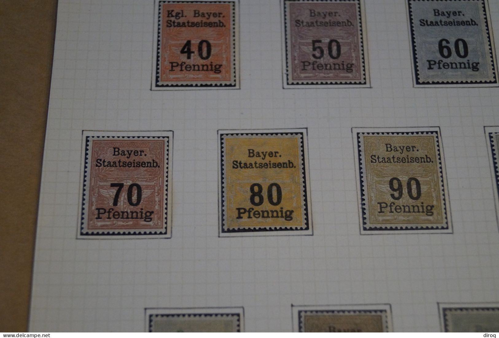 Très Belle Série 14 Timbres,Railway Stamps Bayer,chemin De Fer,1900,neuf Sur Charnière,bel état De Collection - Ongebruikt