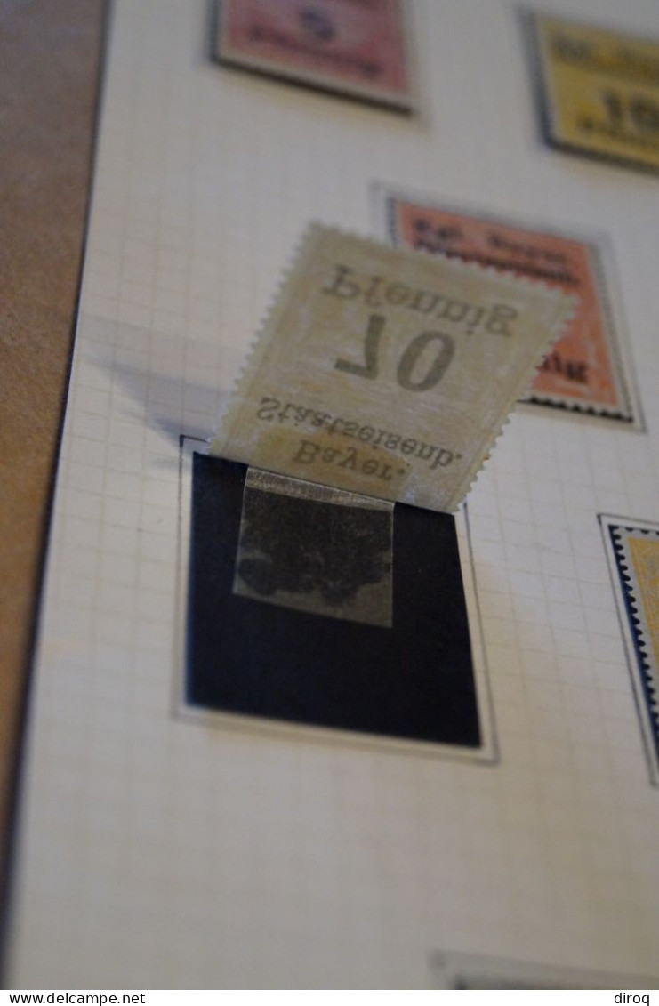 très belle série 14 timbres,Railway Stamps Bayer,chemin de fer,1900,neuf sur charnière,bel état de collection