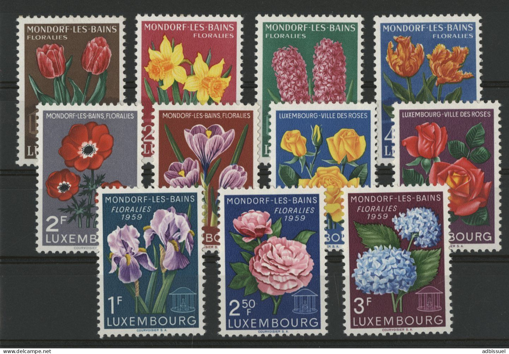 LUXEMBOURG 3 Séries FLEURS FLOWERS N° 490 à 493 + 506 à 509 + 564 à 566 Neufs ** (MNH) - Ongebruikt