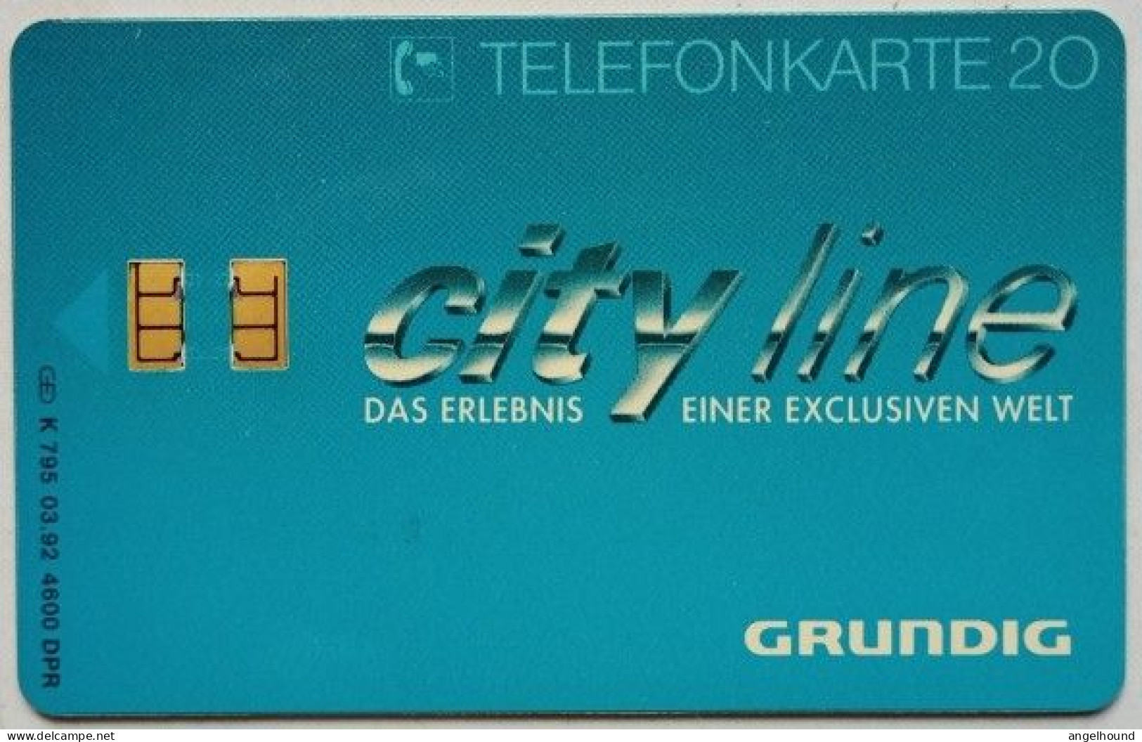 Germany 20 Units  K 795 03.92 4600 Mintage - CITY LINE - Grundig - K-Series : Série Clients