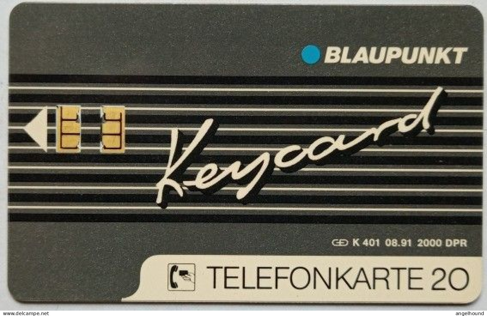 Germany 20 Units  K 401 08.91  2000 Mintage - Blaupunkt Keycard - K-Serie : Serie Clienti
