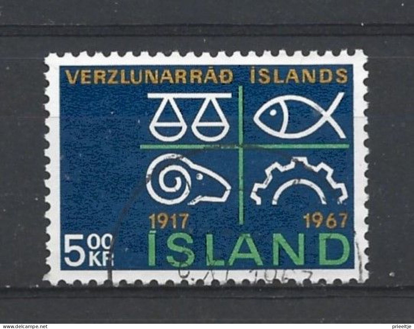 Iceland 1967 Chamber Of Commerce Y.T. 367 (0) - Usati