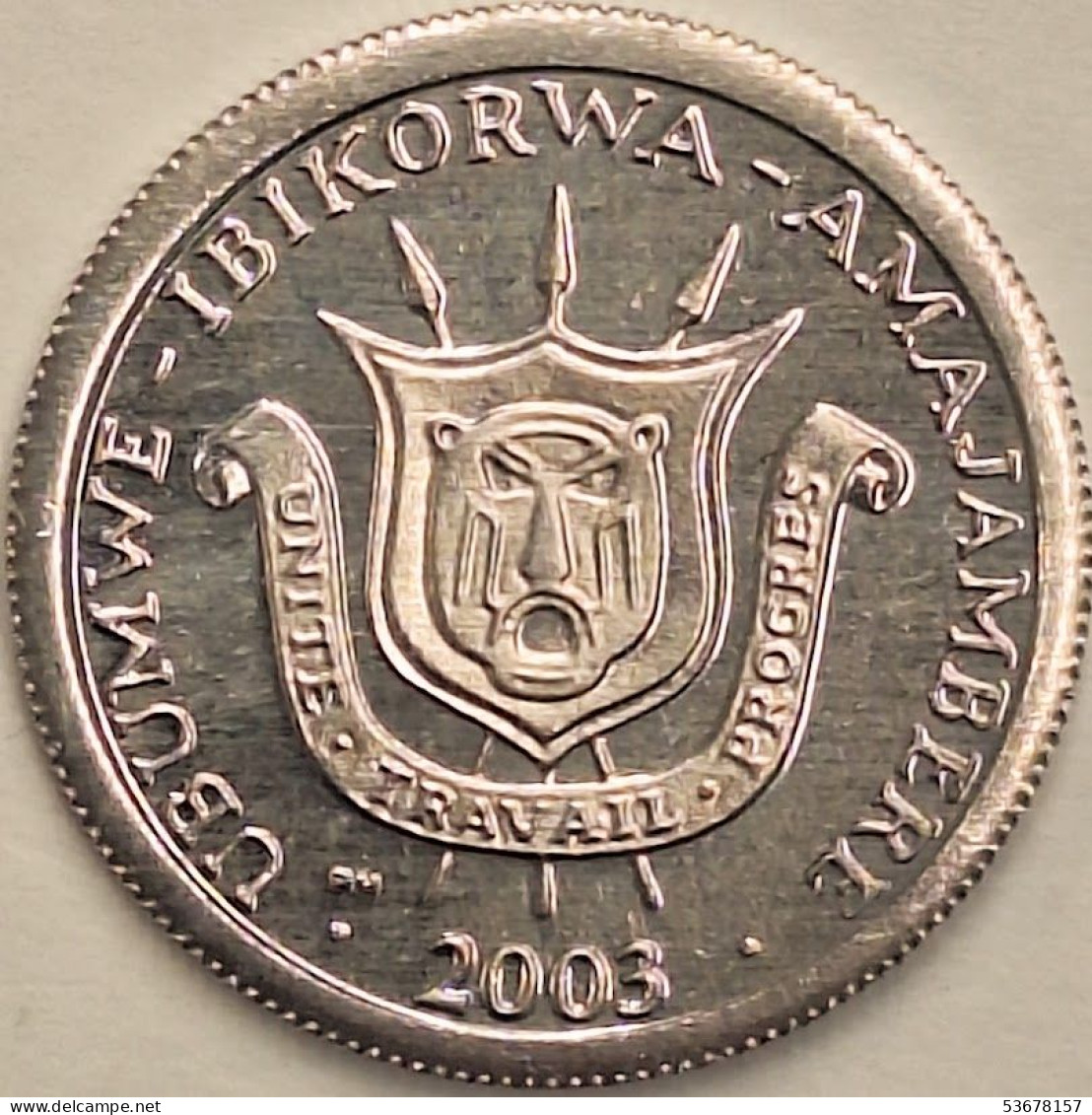 Burundi - Franc 2003, KM# 19 (#3284) - Burundi