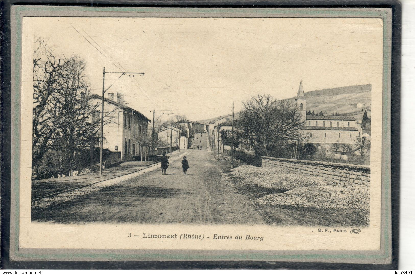 CPA - LIMONEST (69) - Aspect De L'entrée Du Village En 1910- Tampon De La Serrurerie Minarro - Limonest