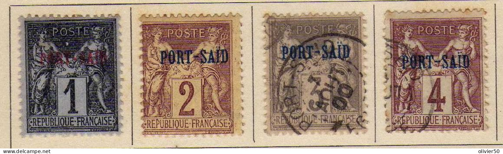 Port-Said (1899) -  1 C. - 2 C. 3 C. 4 C. Timbres De France Surcharges - Neufs* Et Obliteres - Ungebraucht