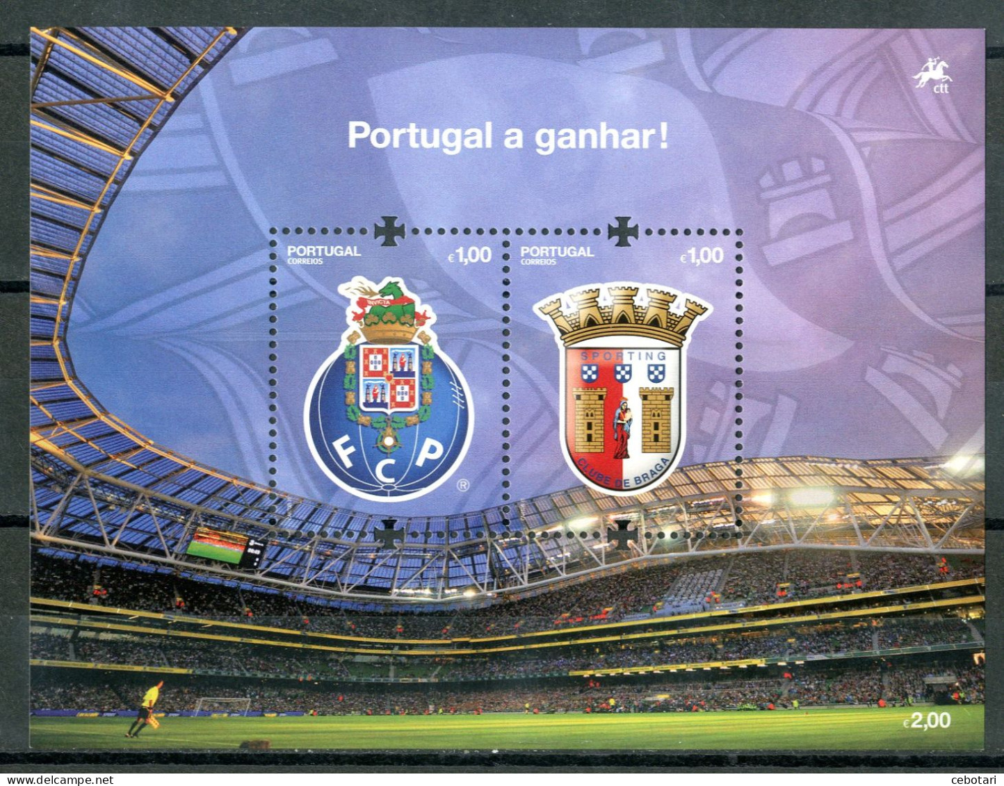 PORTOGALLO / PORTUGAL 2011** - EC Football - Block Di 2 Val. MNH. - Clubs Mythiques