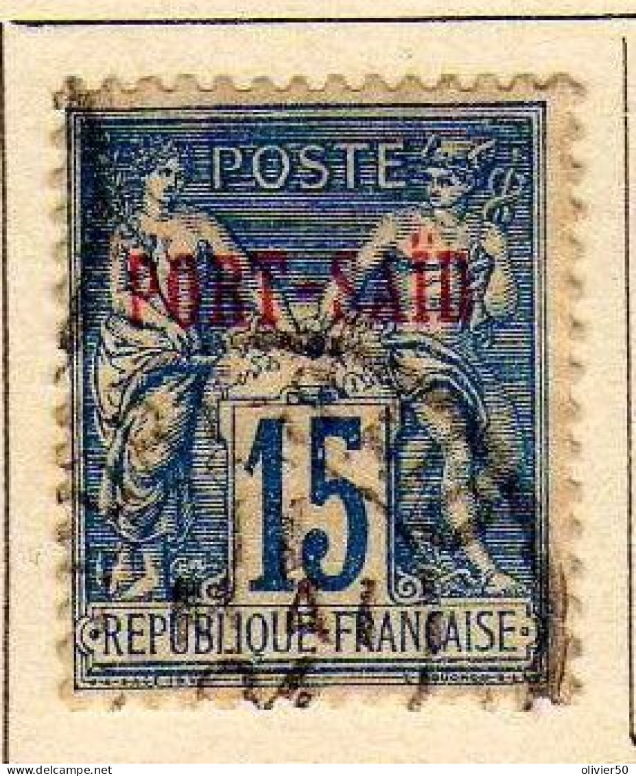 Port-Said (1899) -   15 C. Timbres De France Surcharges -   -  Oblitere - Oblitérés