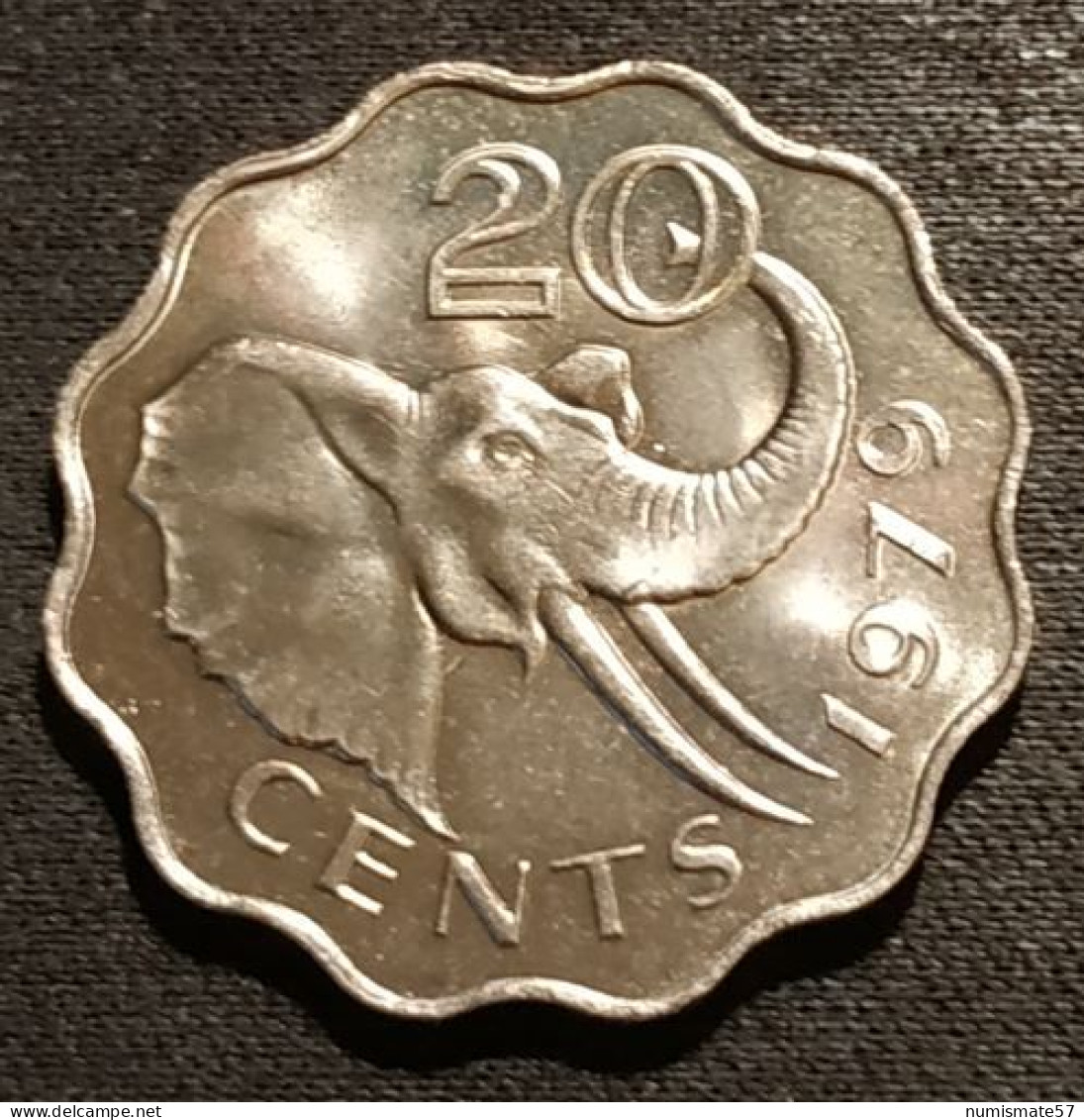 SWAZILAND - ( ESWATINI ) - 20 CENTS 1979 - Sobhuza II - KM 11 - ( Elephant ) - UNC - Swasiland