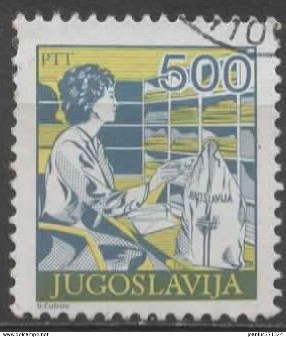 YOUGOSLAVIE N° 2172  O Y&T 1988 La Poste ( Opératrice De Tri) - Used Stamps