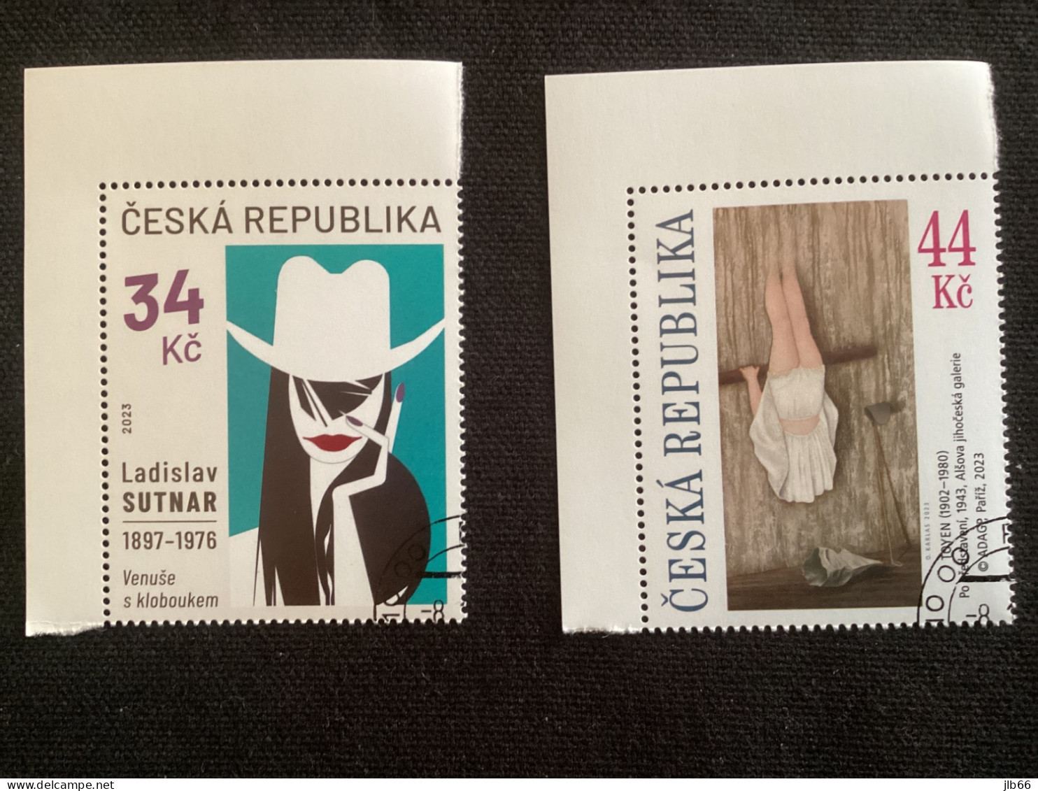 Pofis 1237/1238 Oblitéré CZ 2023  Art Ladislav Sutnar Et Toyen - Used Stamps