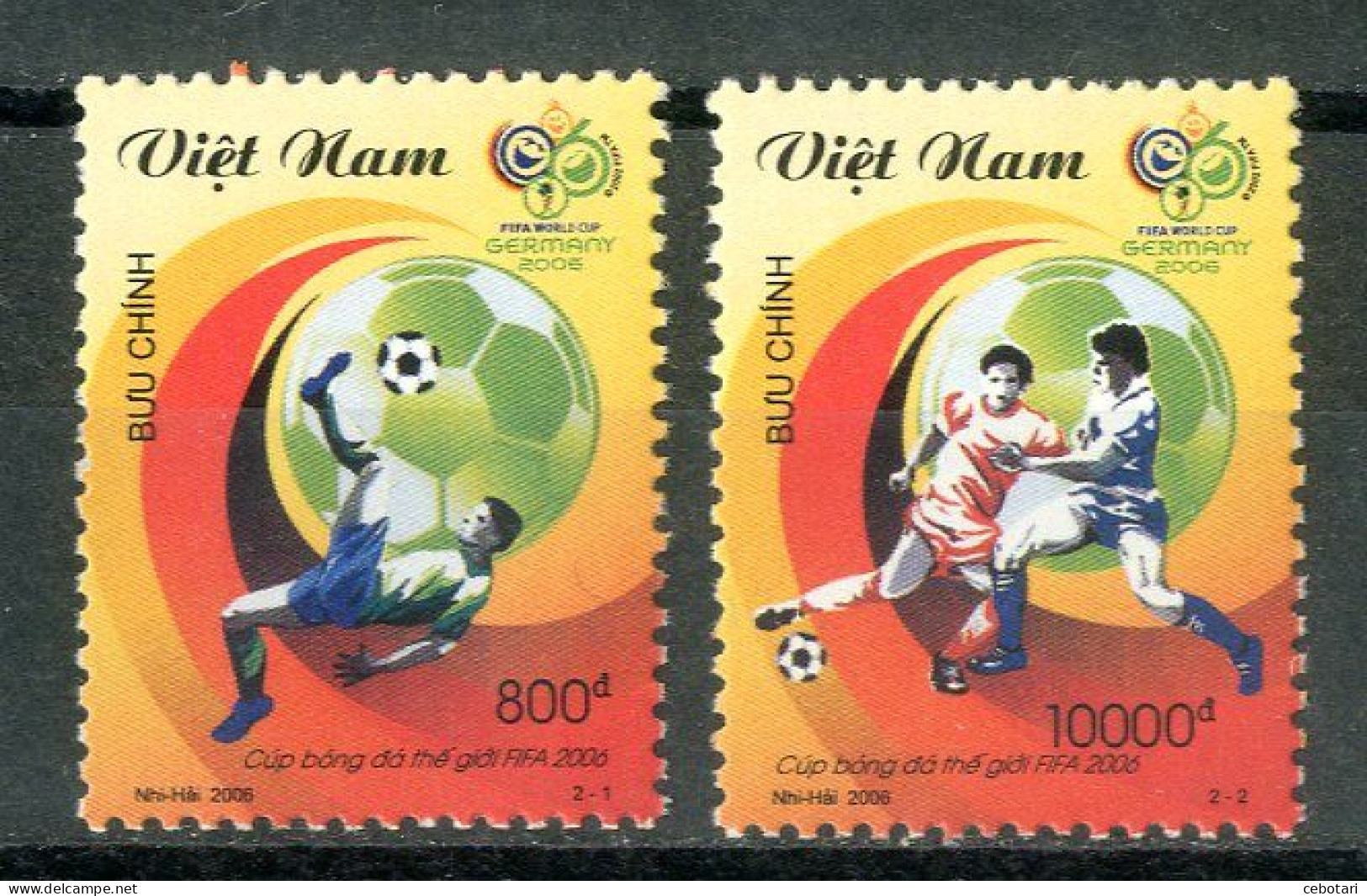 VIETNAM 2006** - FIFA World Cup Football - Germany 2006 - 2 Val. MNH. - 2006 – Duitsland