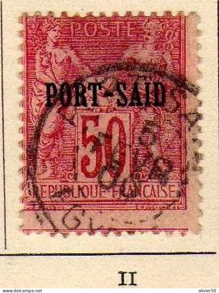 Port-Said (1899) -   50 C. Timbres De France Surcharge -  Type II -  Oblitere - - Used Stamps