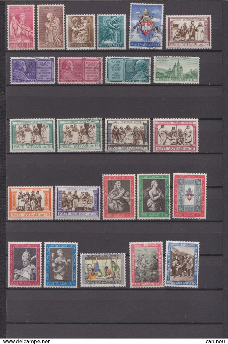 VATICAN LOT 107 TIMBRES - Collections