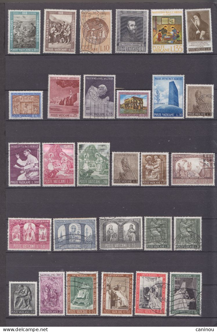 VATICAN LOT 107 TIMBRES - Collections