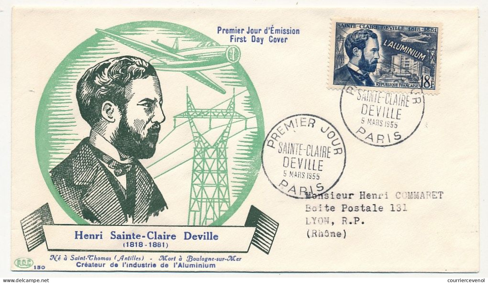 FRANCE - 6 Env. FDC - Série Des Inventeurs Le Bon, Appert, Thimonnier, Martin, Ste Claire Deville, Chardonnet... - 1950-1959