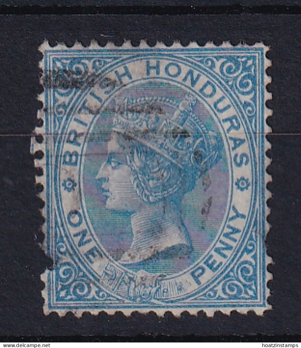 British Honduras: 1872/79   QV    SG12    1d   Blue  [Perf: 14]    Used - Brits-Honduras (...-1970)