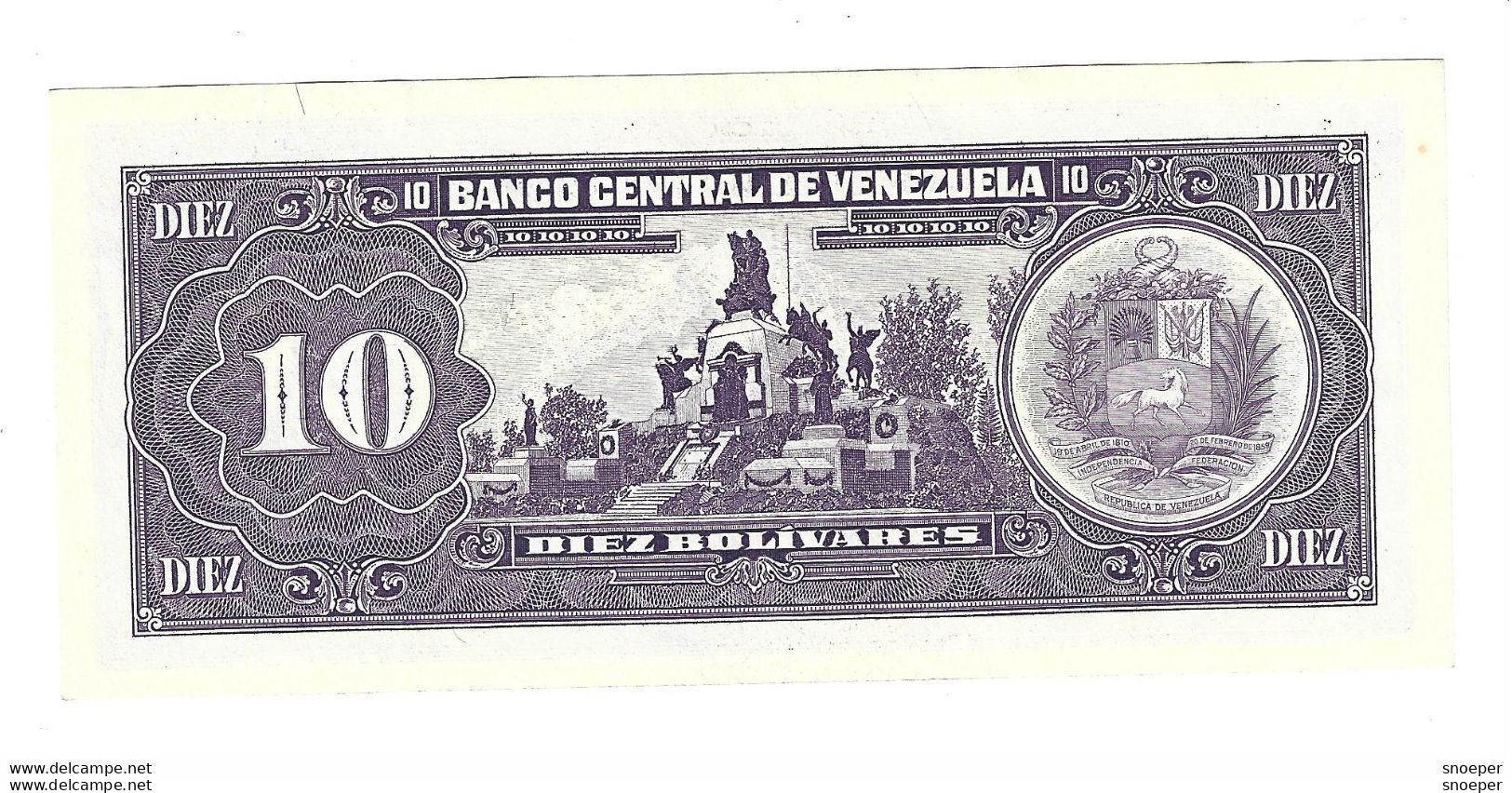 Venezuela 10 Bolivares 1995  61d  Unc - Venezuela