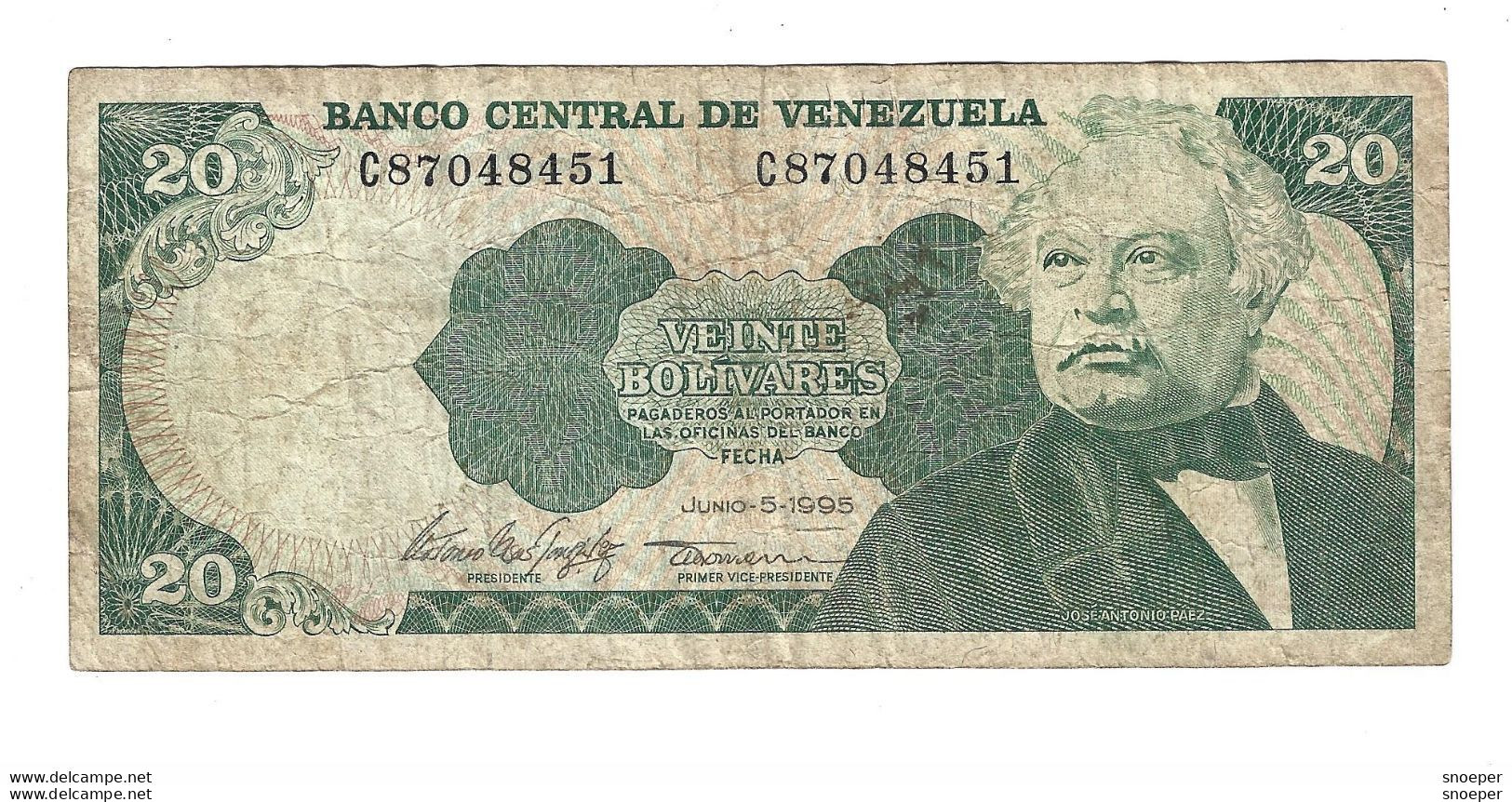 Venezuela 20 Bolivares 1995  63e - Venezuela