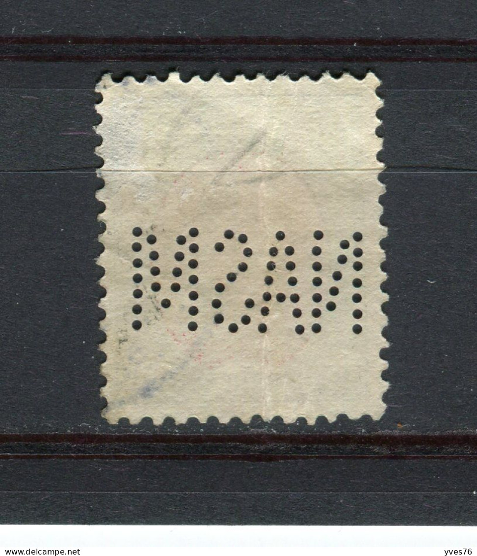 PAYS-BAS - Y&T N° 76A° - Perfin - Perforé - Wilhelmine - Perforés