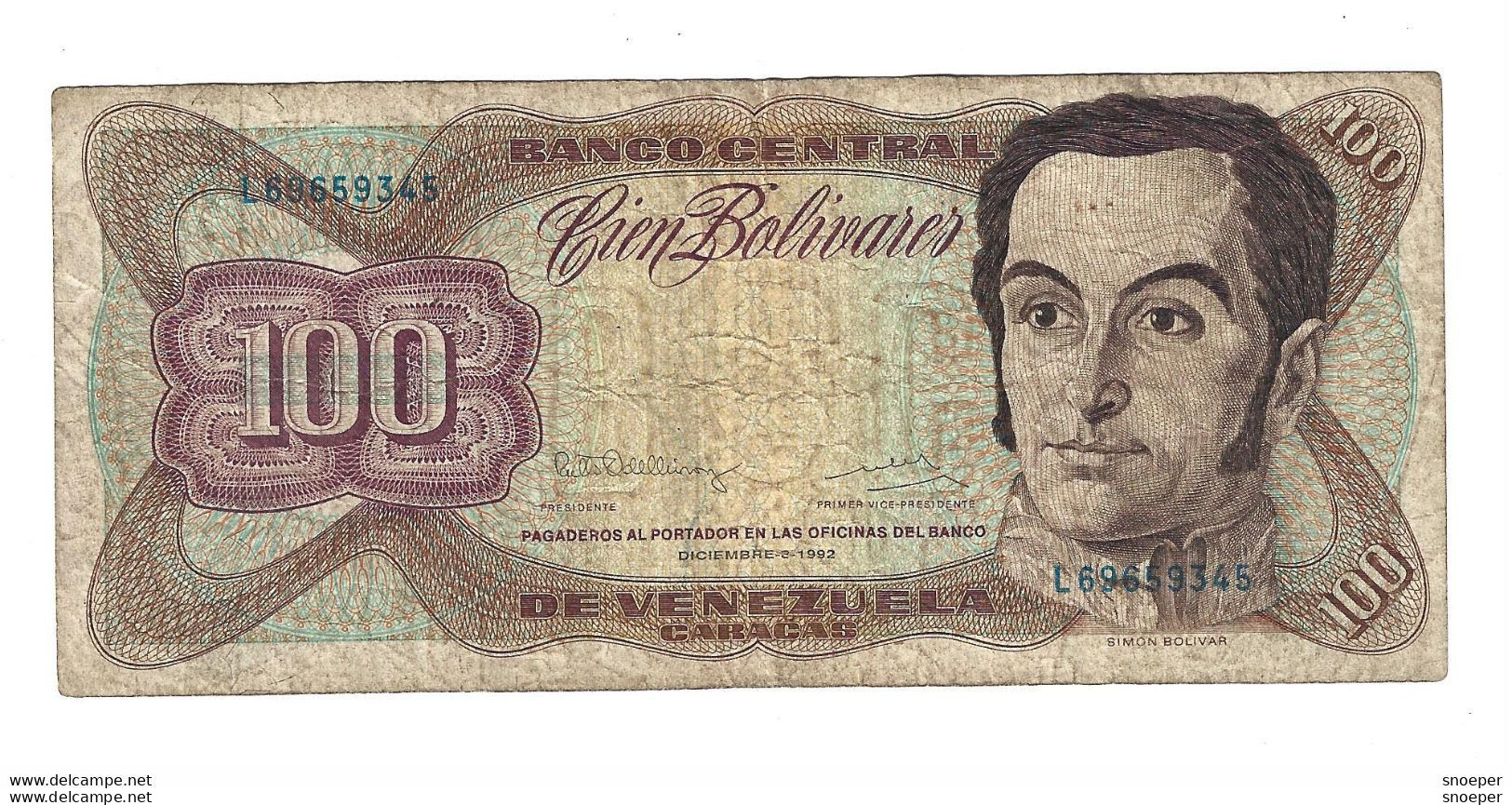 Venezuela 100 Bolivares 0812//1992   66e - Venezuela