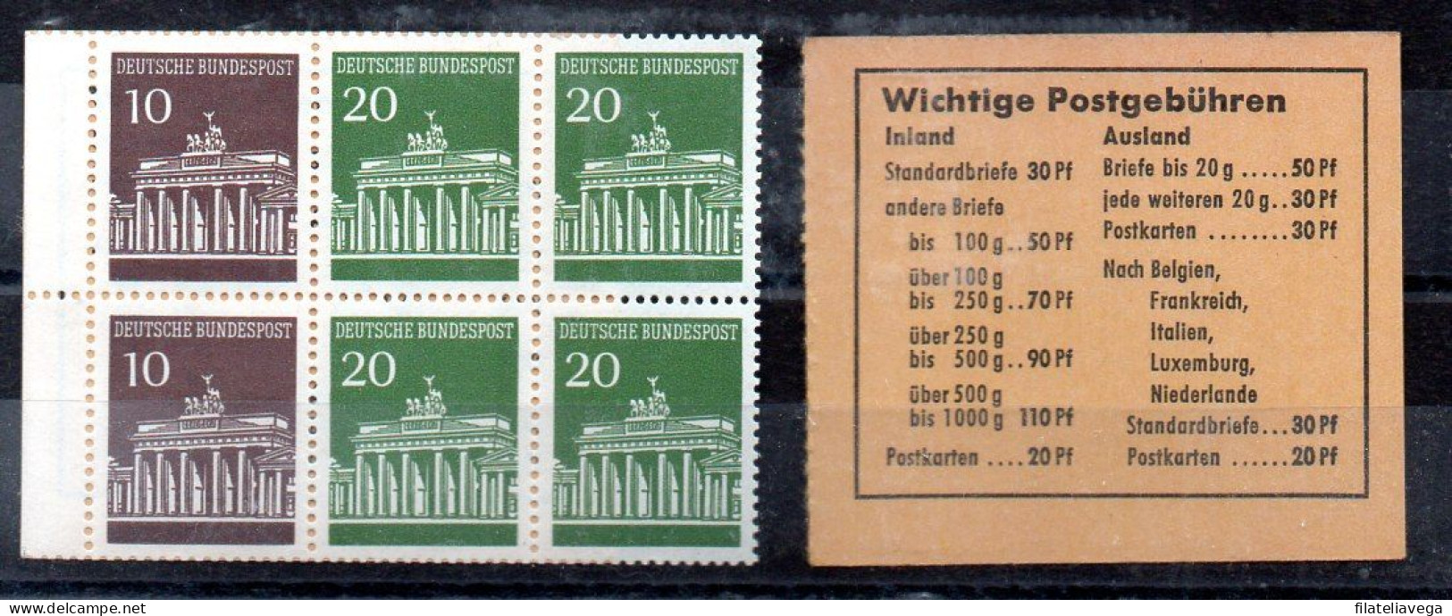 Carnet De Alemania N ºMichel 13a ** (CARNE CORTADO) - 1951-1970