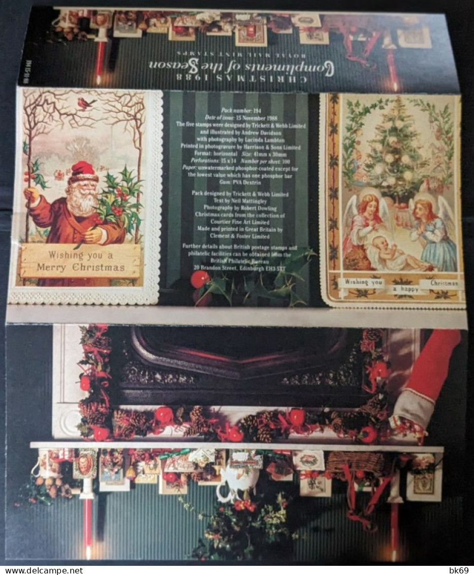 Angleterre Série En Blister ** Christmas 1988 - Variétés, Erreurs & Curiosités