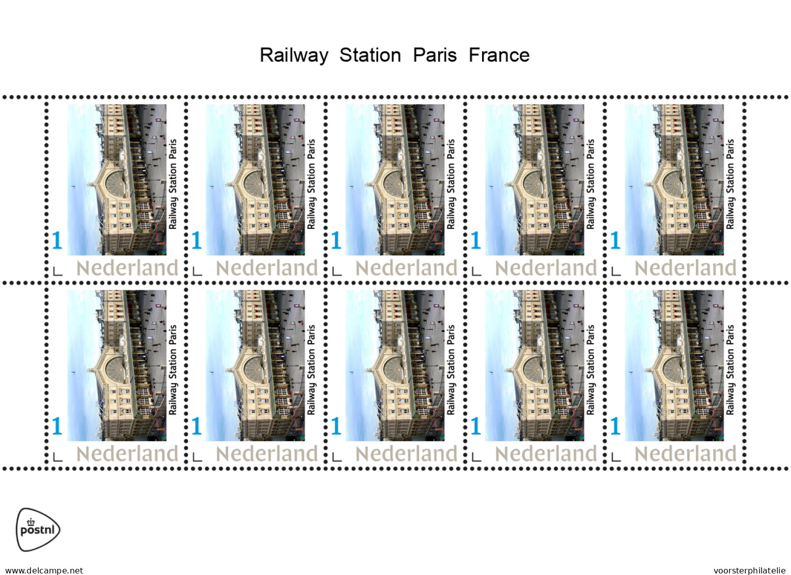 NETHERLANDS PAYS BAS TRAIN TREIN ZUG EISENBAHN  RAILWAY STATION PARIS - Personnalized Stamps