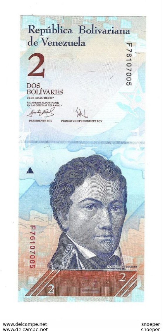 *venezuela 2 Bolivares 2007   88  Unc - Venezuela