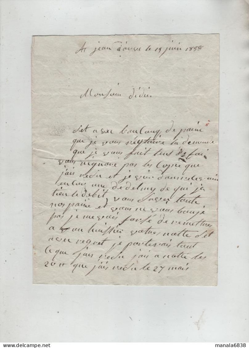 Avocat Didier Saint Jean D'Arves Servante Fâchée Berger Née Rullaud Rulland  1838 - Unclassified