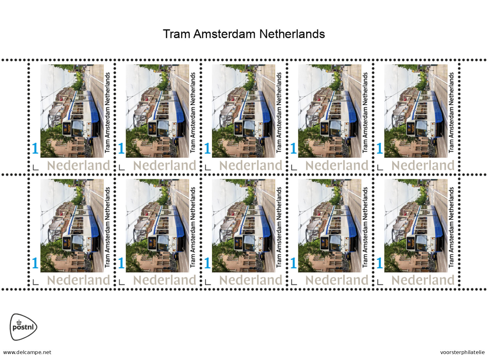 NETHERLANDS PAYS BAS TRAM AMSTERDAM NETHERLANDS - Personnalized Stamps