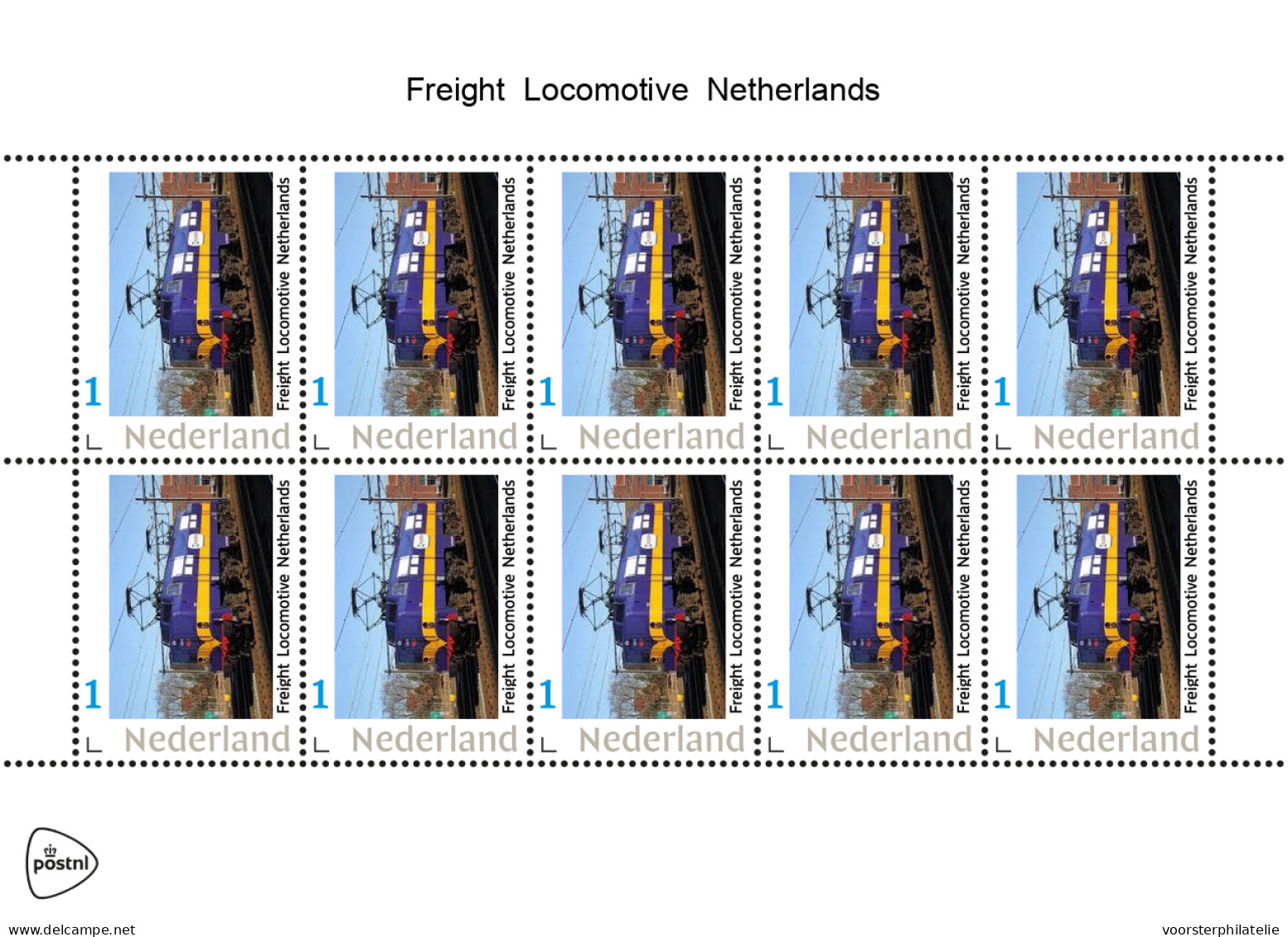 NETHERLANDS PAYS BAS TRAIN TREIN ZUG FREIGHT LOCOMOTIVE NETHERLANDS - Timbres Personnalisés