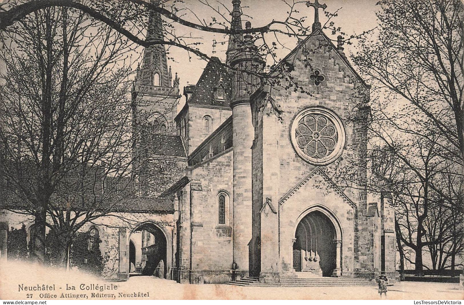 SUISSE - Neuchâtel - La Collégiale - Carte Postale Ancienne - Neuchâtel