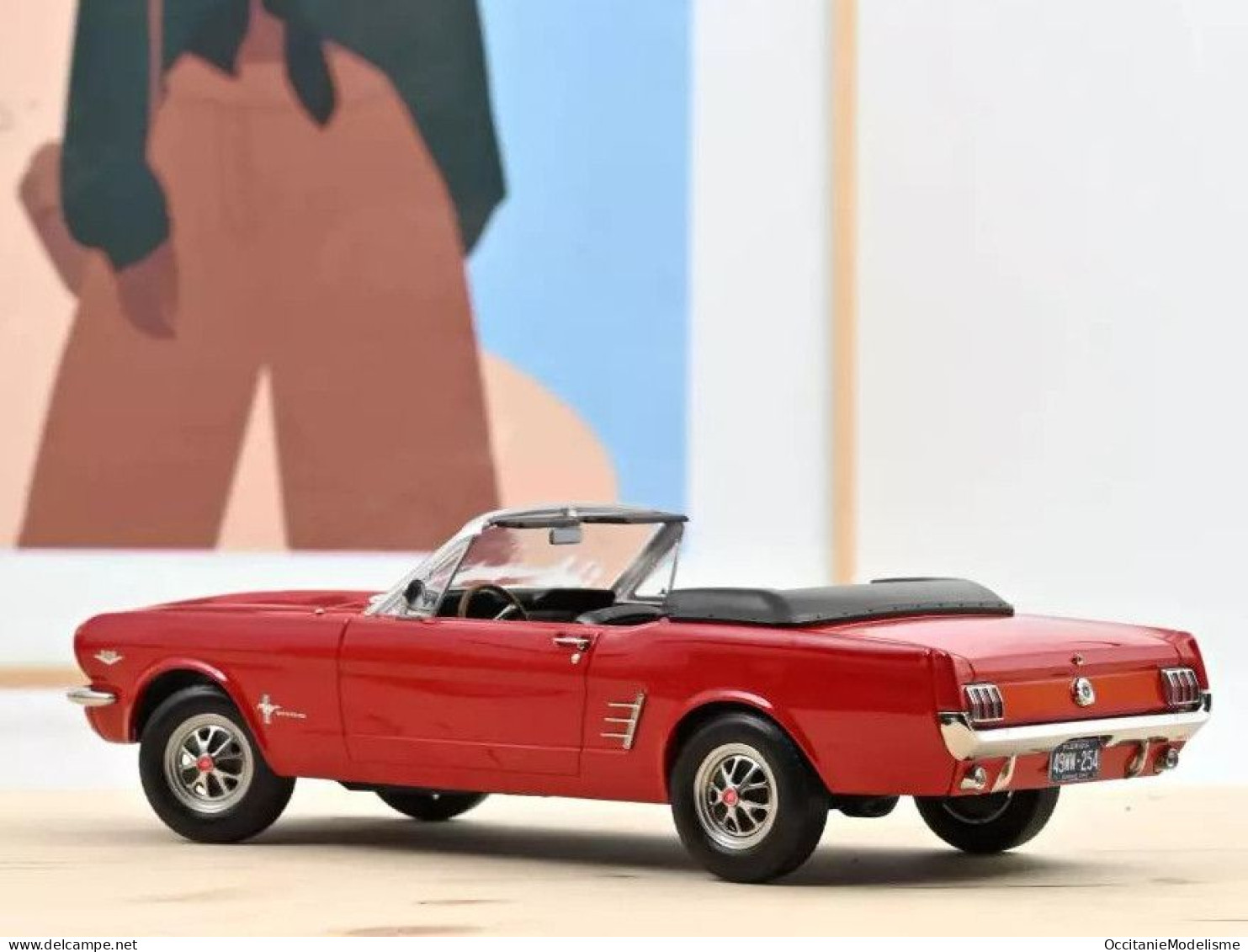 Norev - FORD MUSTANG Cabriolet 1966 Rouge Réf. 182810 Neuf NBO 1/18 - Norev