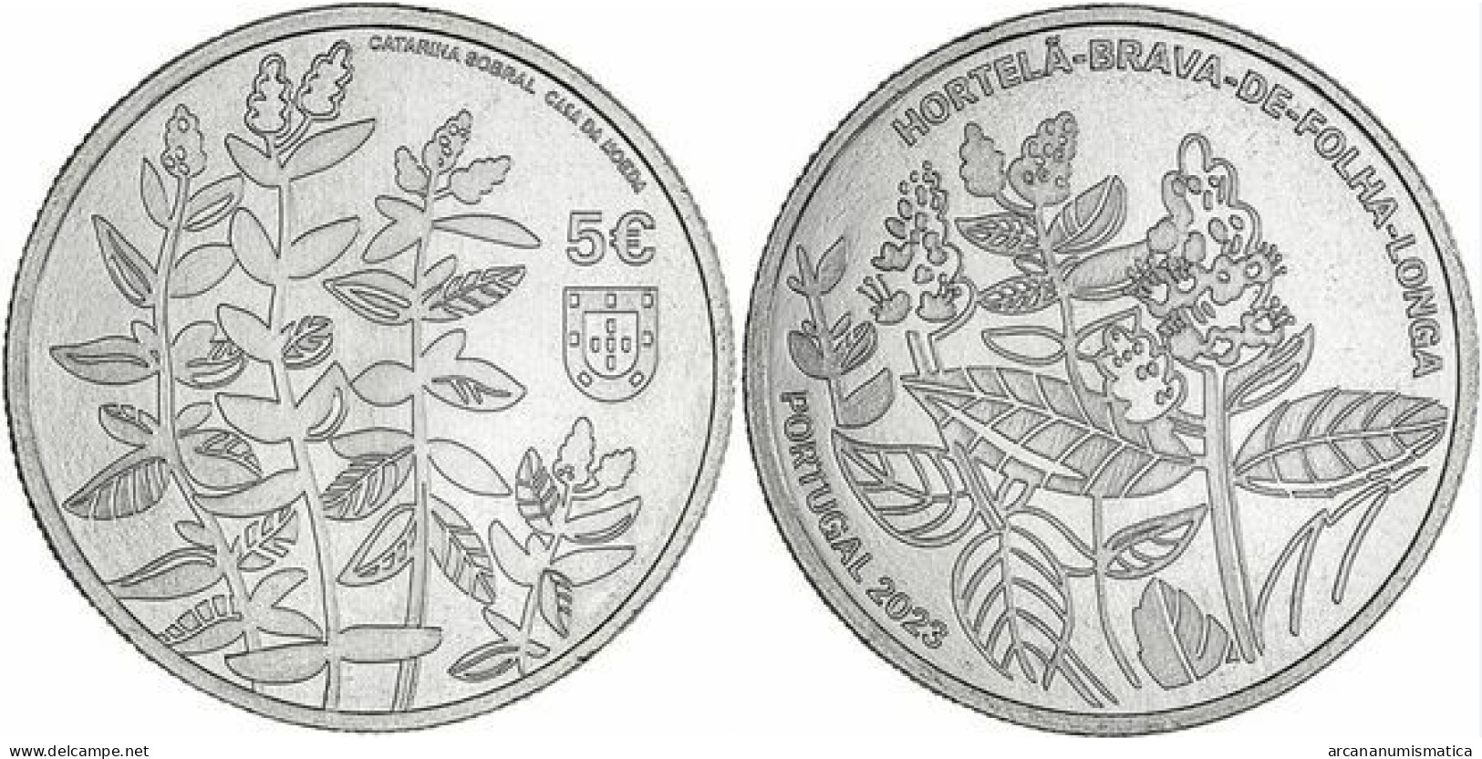 PORTUGAL 5€ 2.023 2023  SC/UNC "FLOR HORTELA BRAVA"  DL-13.585 - Portogallo