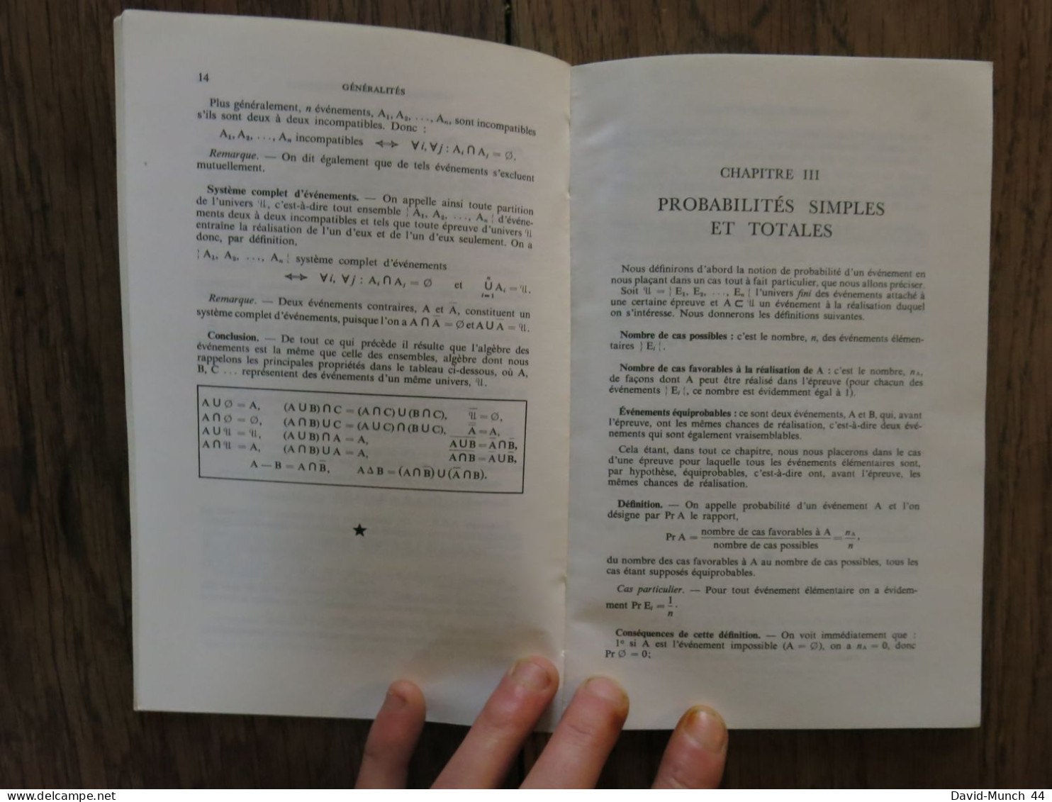 Pour Une Révision Rapide Du Cours De Probabilités Et De Statistique De A. Combes Et M. Saada. Vuibert. 1968 - Lesekarten