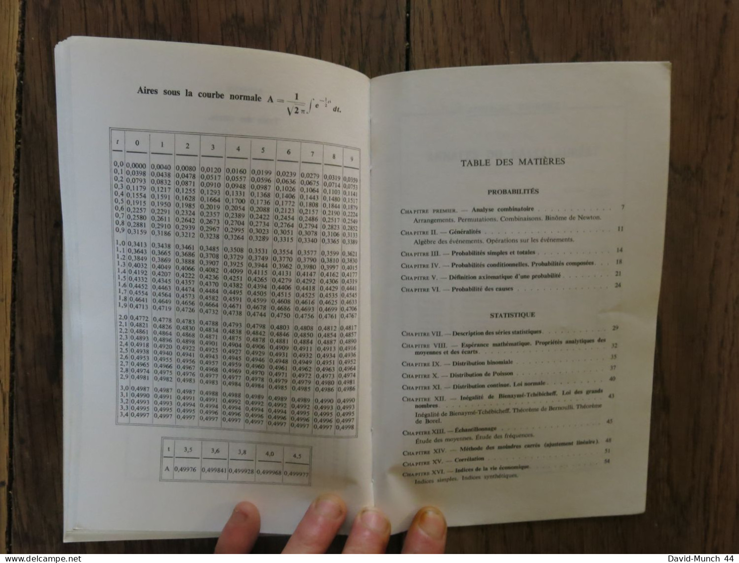 Pour une Révision Rapide du Cours de Probabilités et de Statistique de A. Combes et M. Saada. Vuibert. 1968