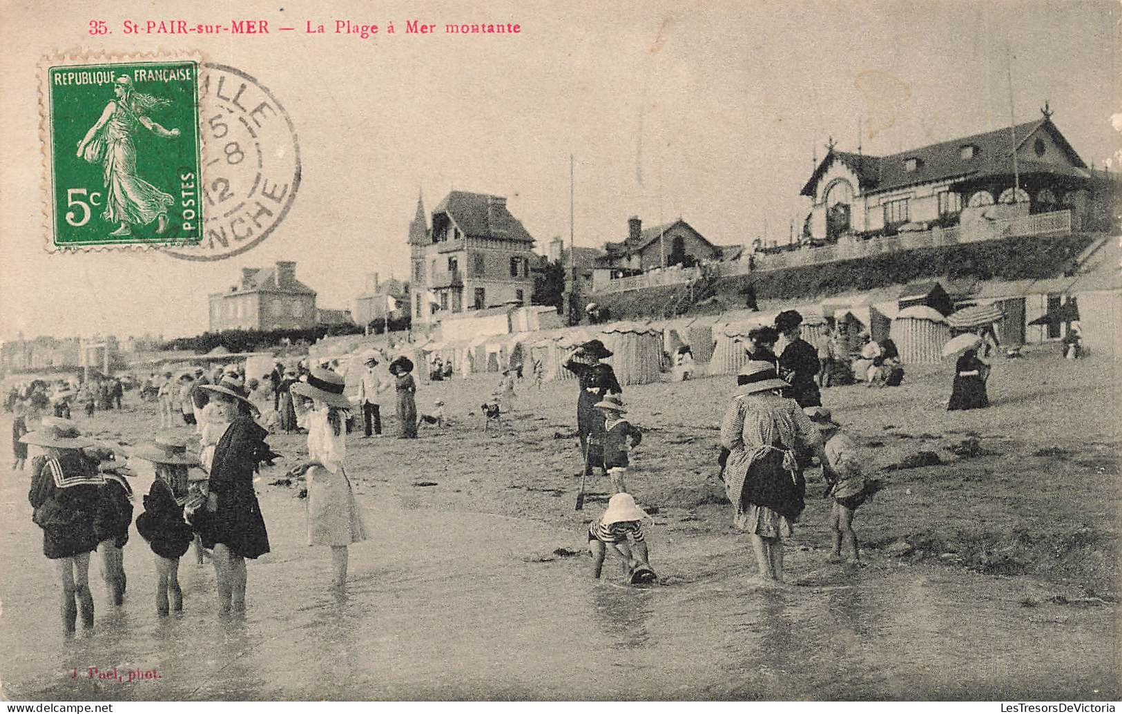 FRANCE - Saint Pair Sur Mer - La Plage à Mer Montante - Carte Postale Ancienne - Saint Pair Sur Mer