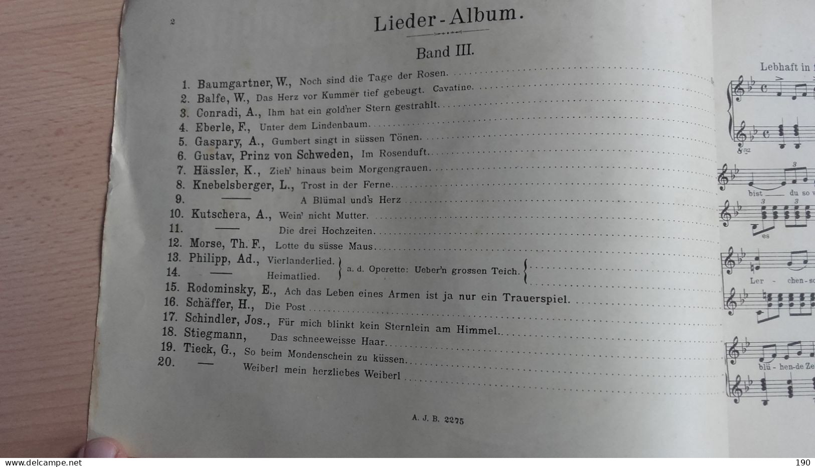 Anton J.Benjamin,Hamburg.Zither-spielers Lieblinge.Lotte Du Susse Maus,Unter Dem Lindenbaum - Libri Vecchi E Da Collezione