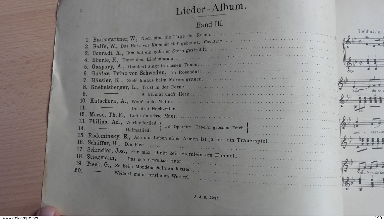 Anton J.Benjamin,Hamburg.Zither-spielers Lieblinge.Lotte Du Susse Maus,Unter Dem Lindenbaum - Alte Bücher