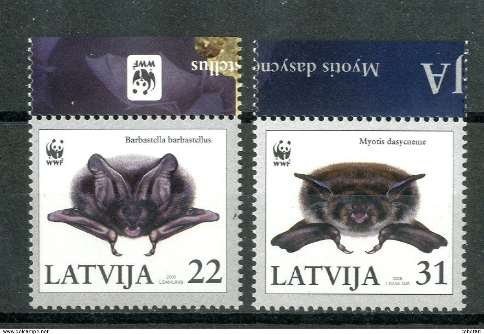 LETTONIA / LATVIJA 2008** - Pipistrelli / Bats - WWF - 2 Val. MNH - Bats