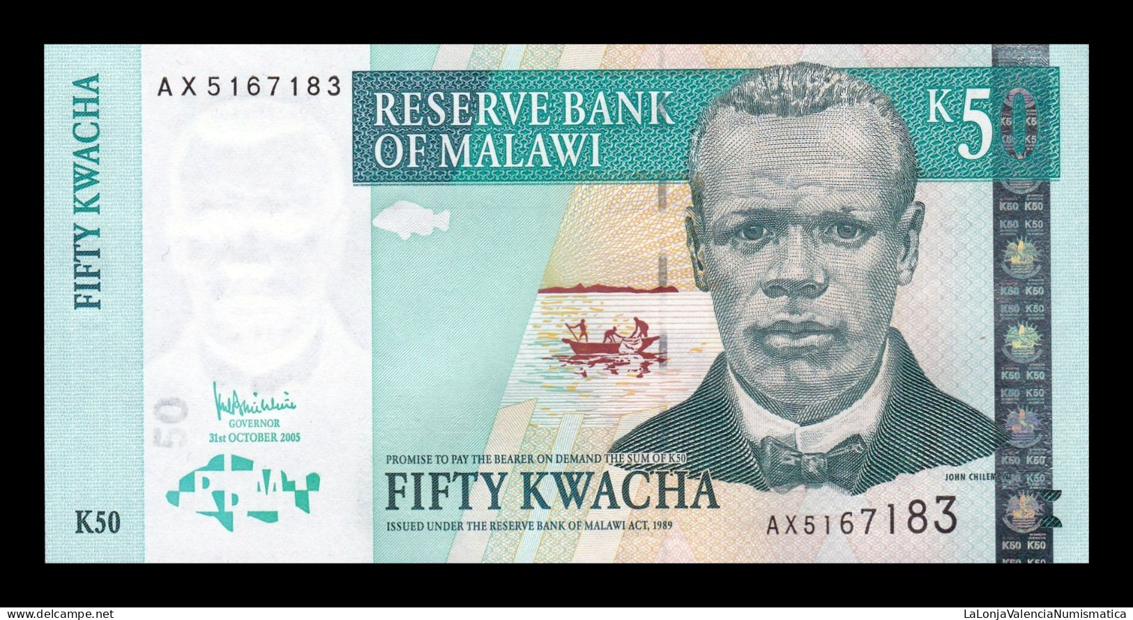 Malawi 50 Kwacha 2005 Pick 53a Sc Unc - Malawi