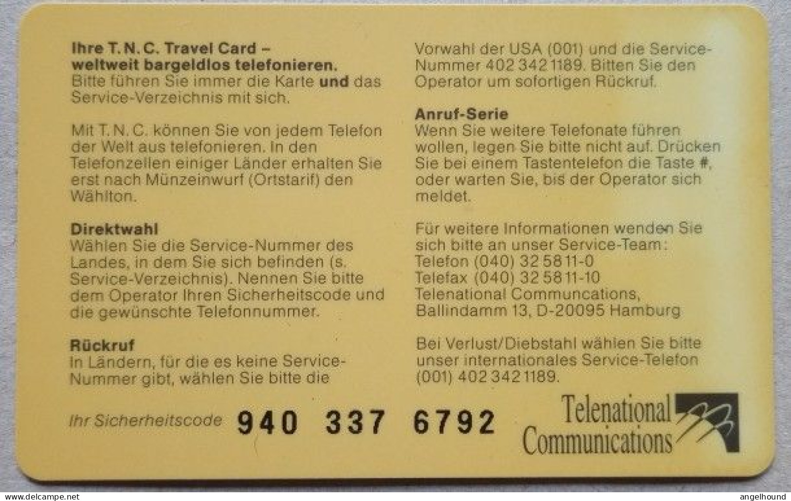 Germany T.N.C. Travel Card - Lufthansa Weltweit Verbunden  ( Boeing 747-400 ) - Otros & Sin Clasificación