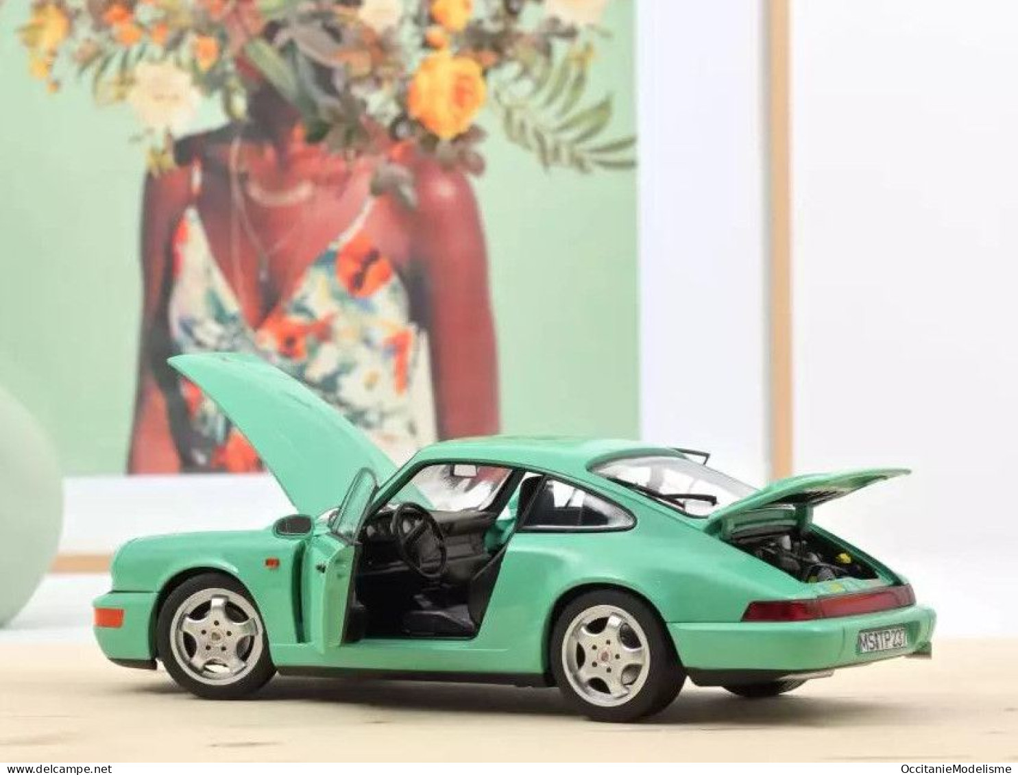 Norev - PORSCHE 911 CARRERA 2 1992 Vert Menthe Réf. 187327 Neuf NBO 1/18 - Norev